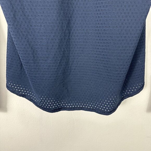 Athleta Mesh Scoop Neck Pullover Shirt Womens Size S Blue Pullover Athletic Gym - Picture 8 of 11